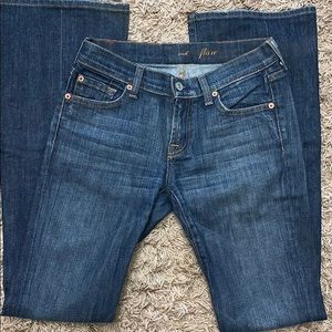 7 for all mankind flare dark jeans